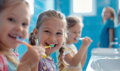 kindergarten kinder putzen zaehne gesunde zaehne von anfang an