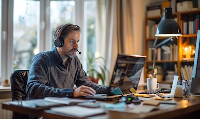 Nebenverdienst von zuhause virtuelle Assistenz Homeoffice Vater